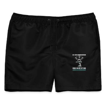 Handwerker WLAN Akkuschrauber - Männer Badeshorts - Schwarz - Vorne - AI Model Male 178 light (178cm)