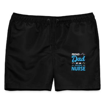 Funny Nurse Gifts Nursing Outfits - Männer Badeshorts - Schwarz - Vorne - AI Model Male 178 light (178cm)