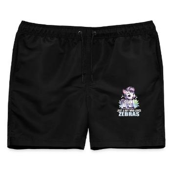 Zebras Zebra - Männer Badeshorts - Schwarz - Vorne - AI Model Male 178 light (178cm)