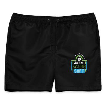 Airsoft Jubiläum 10 Jahre Trainer Spieler Jubi - Männer Badeshorts - Schwarz - Vorne - AI Model Male 178 light (178cm)