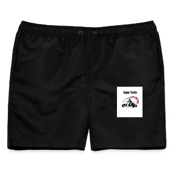 Super Turbo Kart Retro Speed - Männer Badeshorts - Schwarz - Vorne - AI Model Male 178 light (178cm)