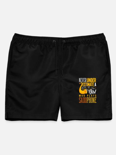 Saxofon - Männer Badeshorts - Schwarz