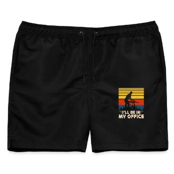 Baumpfleger Holzarbeiter Waldarbeiter Geschenk - Männer Badeshorts - Schwarz - Vorne - AI Model Male 178 light (178cm)