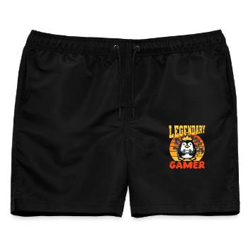 legendary gamer - zocken - Männer Badeshorts - Schwarz - Vorne - AI Model Male 178 light (178cm)