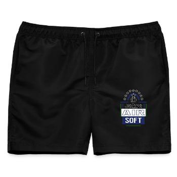 10 Jahre Airsoft Jubiläum Airsoftspieler Jubi - Männer Badeshorts - Schwarz - Vorne - AI Model Male 178 light (178cm)