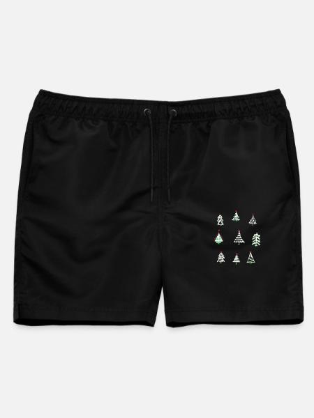 weiße Weihnachten - Männer Badeshorts - Schwarz
