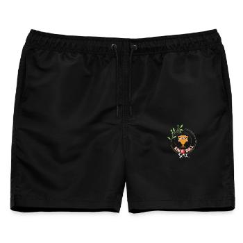 Kinball Siegerin Gewinner Turnier Meisterschaft - Männer Badeshorts - Schwarz - Vorne - AI Model Male 178 light (178cm)