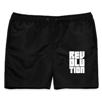 Rêv'olution - Männer Badeshorts - Schwarz - Vorne - AI Model Male 178 light (178cm)