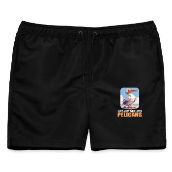 Pelikane Pelikan - Männer Badeshorts - Schwarz - Vorne - AI Model Male 178 light (178cm)