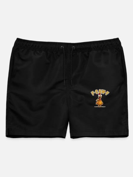Lustiges Huhn F-CAW-F Meme Humor - Männer Badeshorts - Schwarz