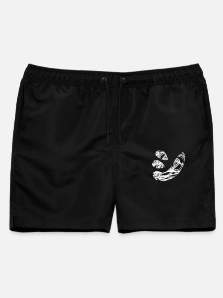 Japanischer Text 'シ' (shi) Muster - Männer Badeshorts - Schwarz