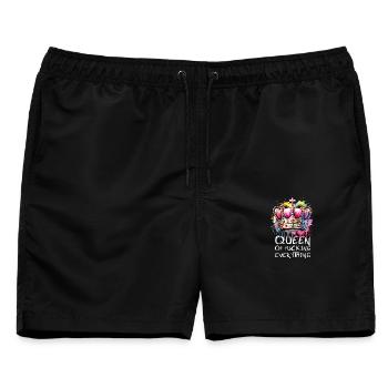 Königin Von Allem Mit Attitüde Und Stil - Männer Badeshorts - Schwarz - Vorne - AI Model Male 178 light (178cm)