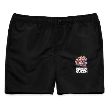 Königin Von Allem Mit Attitüde Und Stil - Männer Badeshorts - Schwarz - Vorne - AI Model Male 178 light (178cm)
