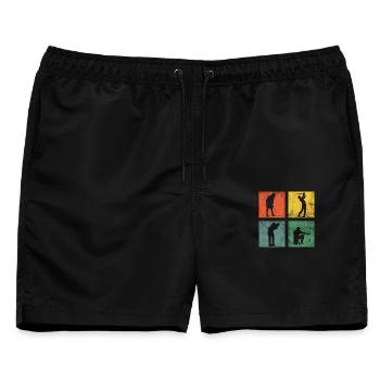 Golfspieler Golfer Golf Golfen Geschenk - Männer Badeshorts - Schwarz - Vorne - AI Model Male 178 light (178cm)