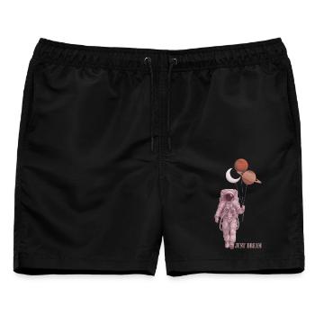 Astronaut - Männer Badeshorts - Schwarz - Vorne - AI Model Male 178 light (178cm)