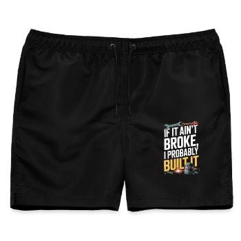  Wenn Es Nicht Kaputt Ist, Habe Ich Es - Männer Badeshorts - Schwarz - Vorne - AI Model Male 178 light (178cm)