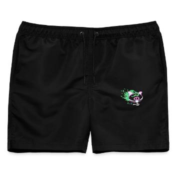 Wild Pop Pig - Männer Badeshorts - Schwarz - Vorne - AI Model Male 178 light (178cm)