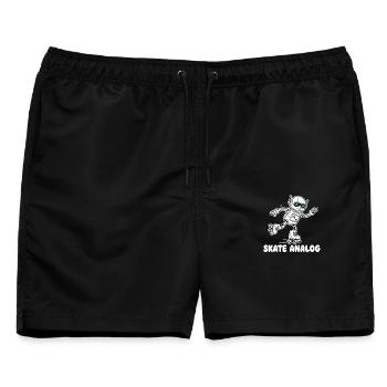Roboter Skate Analog - Männer Badeshorts - Schwarz - Vorne - AI Model Male 178 light (178cm)
