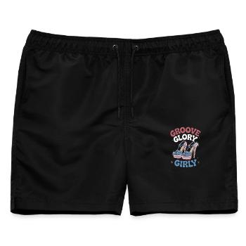 Groove Glory Girly Schuhe Design für Patrioten - Männer Badeshorts - Schwarz - Vorne - AI Model Male 178 light (178cm)