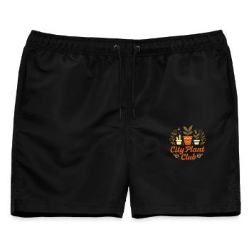 City Plant Club - Männer Badeshorts - Schwarz - Vorne - AI Model Male 178 light (178cm)