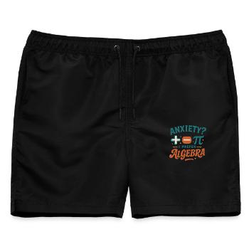 Algebra statt Angst - Männer Badeshorts - Schwarz - Vorne - AI Model Male 178 light (178cm)
