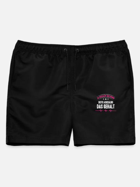 Pflegerin Geschenke Pflege Lustig Krankenpflegerin - Männer Badeshorts - Schwarz