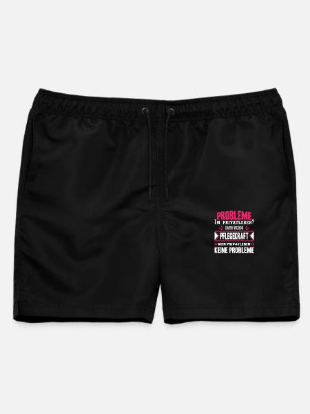 Pflegerin Geschenke Pflege Lustig Krankenpflegerin - Männer Badeshorts - Schwarz