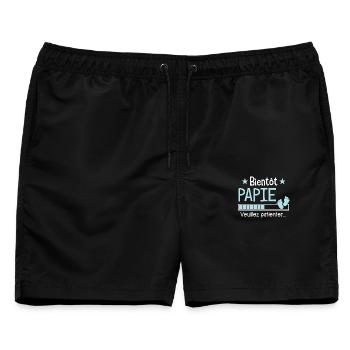 Bald Opa Geschenk Zukünftiger Opa - Männer Badeshorts - Schwarz - Vorne - AI Model Male 178 light (178cm)