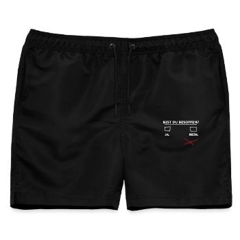 Bier Besoffen - Männer Badeshorts - Schwarz - Vorne - AI Model Male 178 light (178cm)