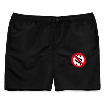 Paragraph - Im Namen des Volkes - Männer Badeshorts - Schwarz - Vorne - AI Model Male 178 light (178cm)
