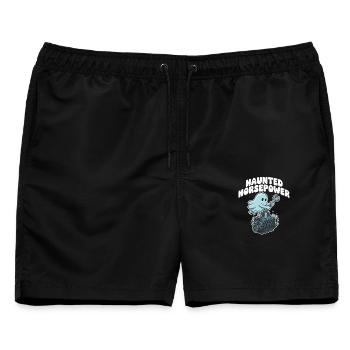 Geistermotor Haunting Engine Cartoon - Männer Badeshorts - Schwarz - Vorne - AI Model Male 178 light (178cm)