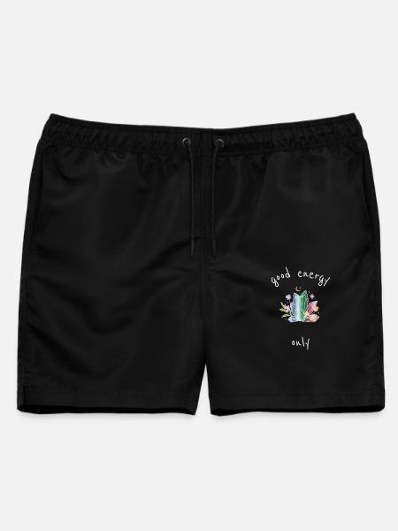 Good_energy_only - Männer Badeshorts - Schwarz