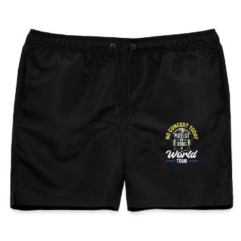 Kein Konzert Heute Trauriges Musik - Männer Badeshorts - Schwarz - Vorne - AI Model Male 178 light (178cm)
