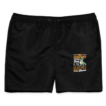Kein Konzert Heute Trauriges Musik - Männer Badeshorts - Schwarz - Vorne - AI Model Male 178 light (178cm)