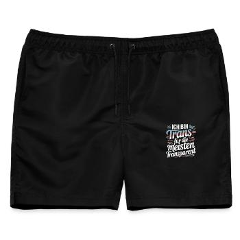  Ich Bin Trans Für Die Meisten Transparent Trans - Männer Badeshorts - Schwarz - Vorne - AI Model Male 178 light (178cm)
