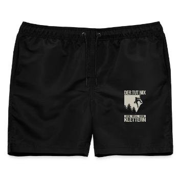 Bouldern Geschenke Klettern Kletterer Boulderer - Männer Badeshorts - Schwarz - Vorne - AI Model Male 178 light (178cm)