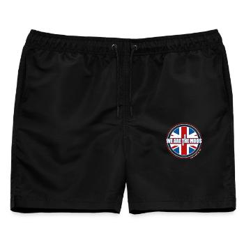 Wir sind die Mods Union Jack - Männer Badeshorts - Schwarz - Vorne - AI Model Male 178 light (178cm)