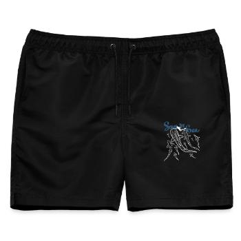 Save The Sea Ocean Lifeline - Männer Badeshorts - Schwarz - Vorne - AI Model Male 178 light (178cm)