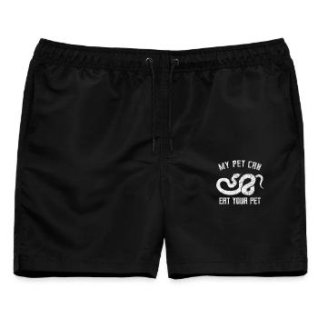 Snake Keeper Artwork - Männer Badeshorts - Schwarz - Vorne - AI Model Male 178 light (178cm)