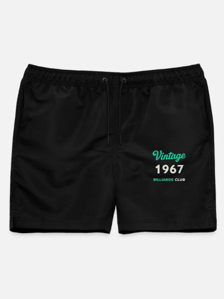 Vintage 1967 – Billiards Club Retro Geburtsjahr - Männer Badeshorts - Schwarz