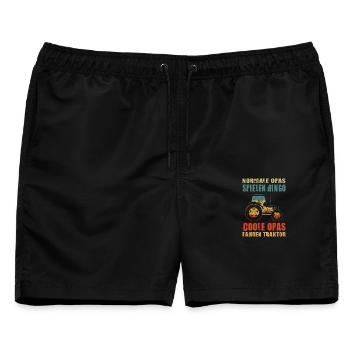  Landwirt Geschenke Landwirtschaft Traktor Bauer - Männer Badeshorts - Schwarz - Vorne - AI Model Male 178 light (178cm)