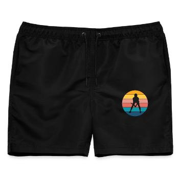 Tennis - Männer Badeshorts - Schwarz - Vorne - AI Model Male 178 light (178cm)