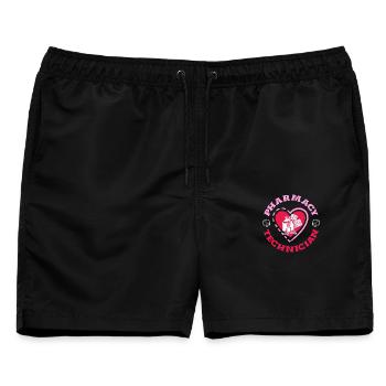 Apotheker Pharmazeutisch-technischer - Männer Badeshorts - Schwarz - Vorne - AI Model Male 178 light (178cm)