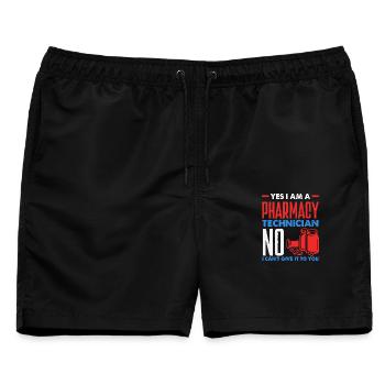 Apotheker Pharmazeutisch-technischer - Männer Badeshorts - Schwarz - Vorne - AI Model Male 178 light (178cm)