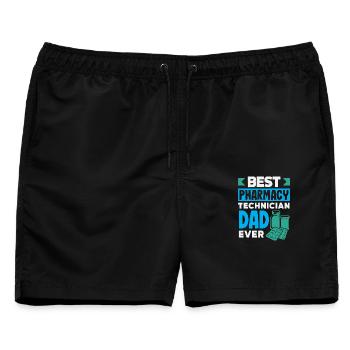Apotheker Pharmazeutisch-technischer - Männer Badeshorts - Schwarz - Vorne - AI Model Male 178 light (178cm)