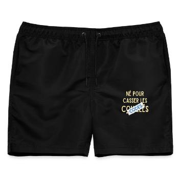 Geboren, um die Codes zu knacken - Männer Badeshorts - Schwarz - Vorne - AI Model Male 178 light (178cm)