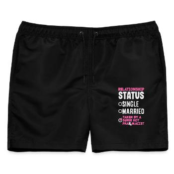 Apotheker Pharmazeutisch-technischer - Männer Badeshorts - Schwarz - Vorne - AI Model Male 178 light (178cm)