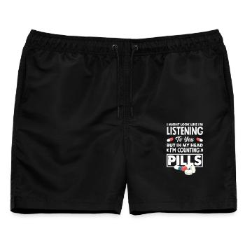 Apotheker Pharmazeutisch-technischer - Männer Badeshorts - Schwarz - Vorne - AI Model Male 178 light (178cm)