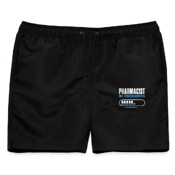 Apotheker Pharmazeutisch-technischer - Männer Badeshorts - Schwarz - Vorne - AI Model Male 178 light (178cm)