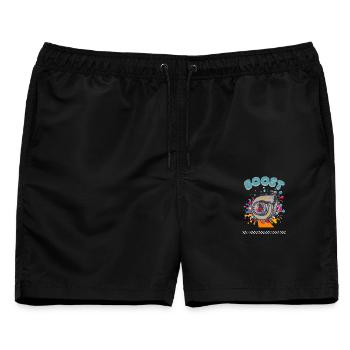 Boost  - Männer Badeshorts - Schwarz - Vorne - AI Model Male 178 light (178cm)
